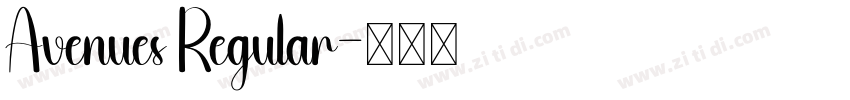 Avenues Regular字体转换